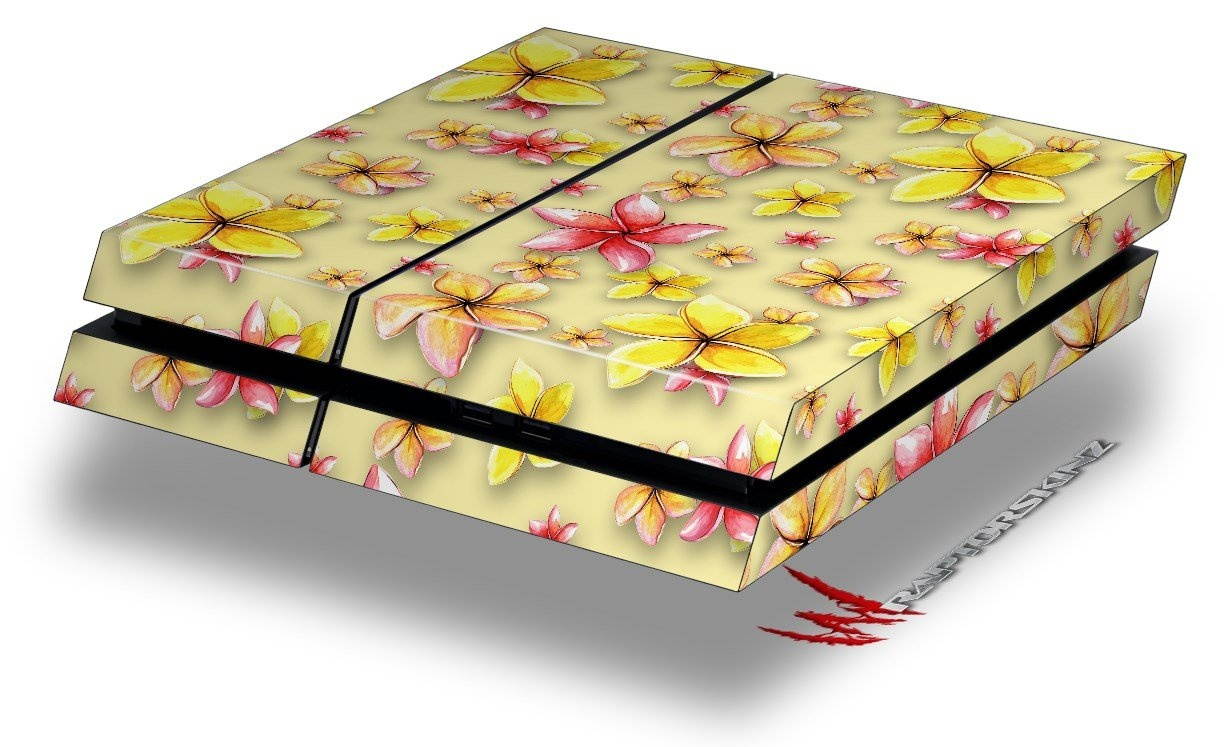 Beach Flowers Yellow Sunshine - Decal Style Skin fits original PS4 Gaming Console