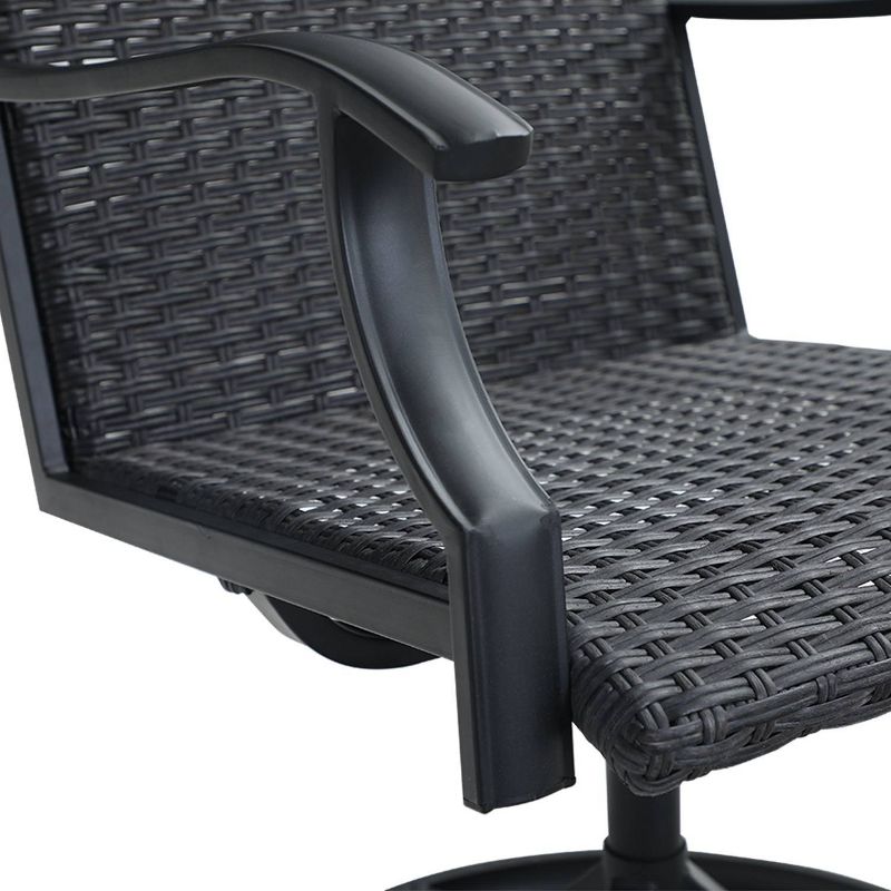 7pc Studio Shine Collection Patio Conversation Set with Sofa, 4 Armchairs & 2 Tables - W Unlimited