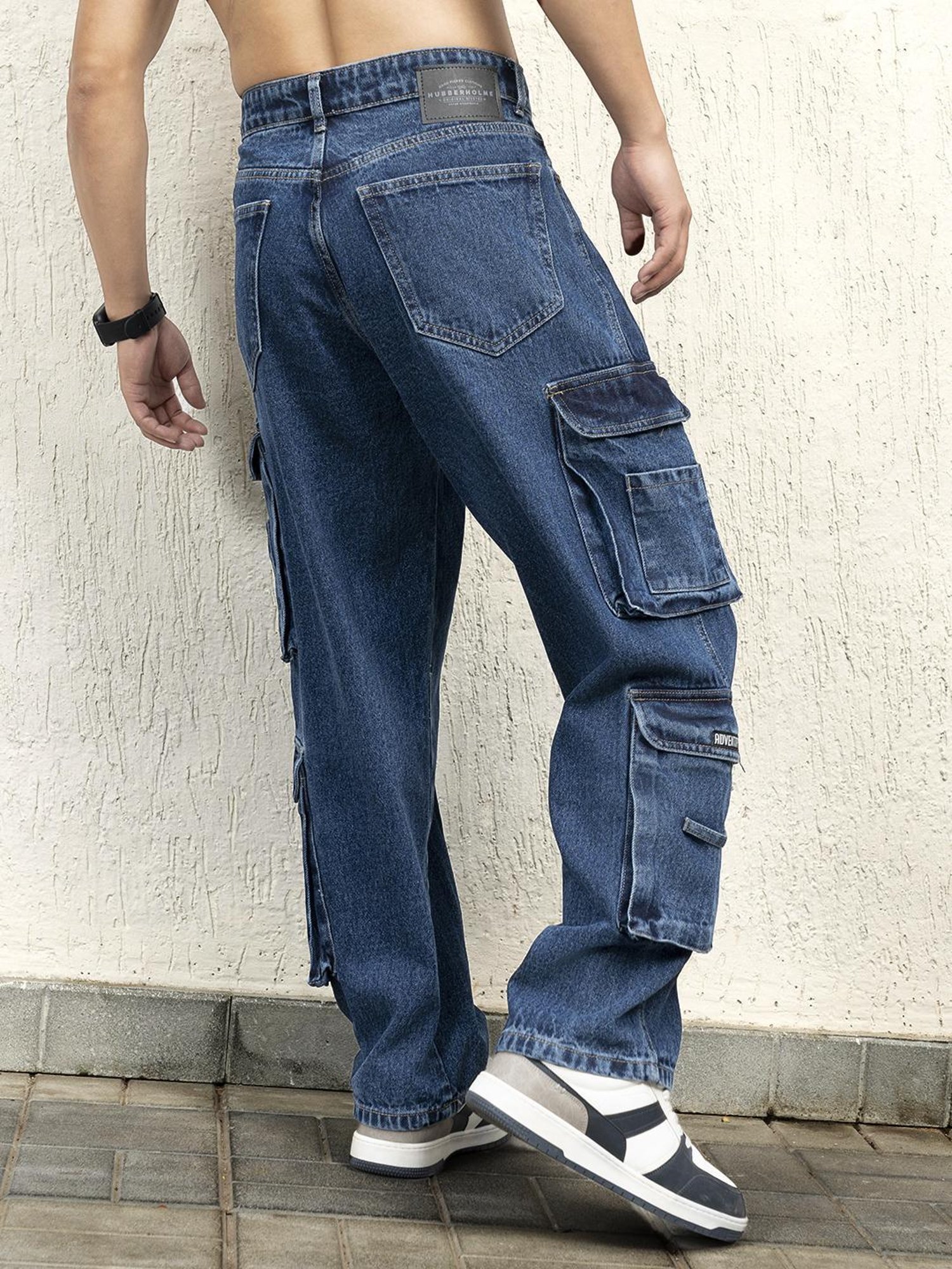 Hubberholme Men Cotton Long Sleeves Oversized Checked Double Pocket Shirt 155