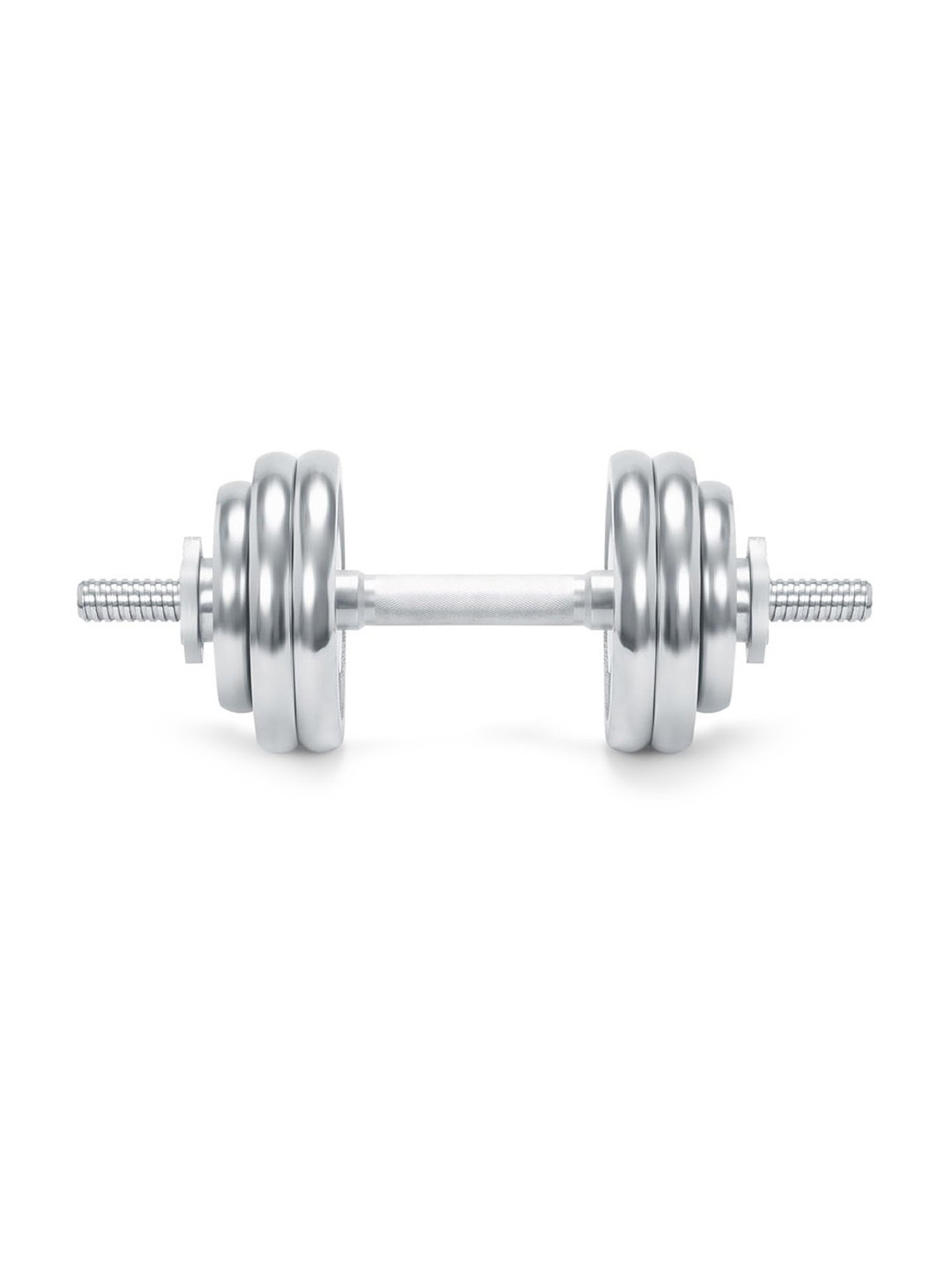 KAKSS Cast Iron Chrome Plated Dumbbells (Silver) Size - 50KG