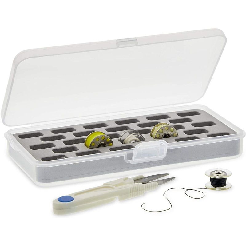 Bright Creations 3 Pack Bobbins Organizer with EVA Cushion for Sewing, 28 Grids (7.15 x 3.5 x 1.15 in)