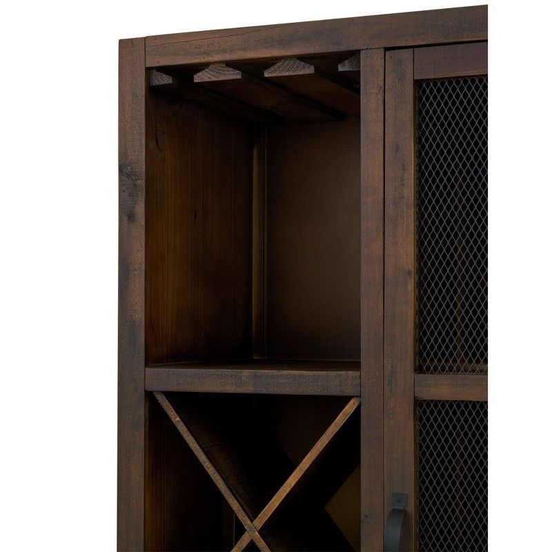 Micah Tall Curio Dark Brown - Picket House Furnishings