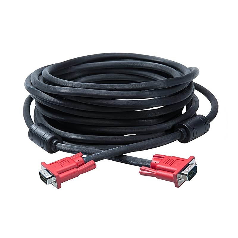 Full HD 1080P Computer Monitor VGA Cable 10 Feet with Dual Ferrite Cores Standard 15 Pin Male to Male VGA Wire
