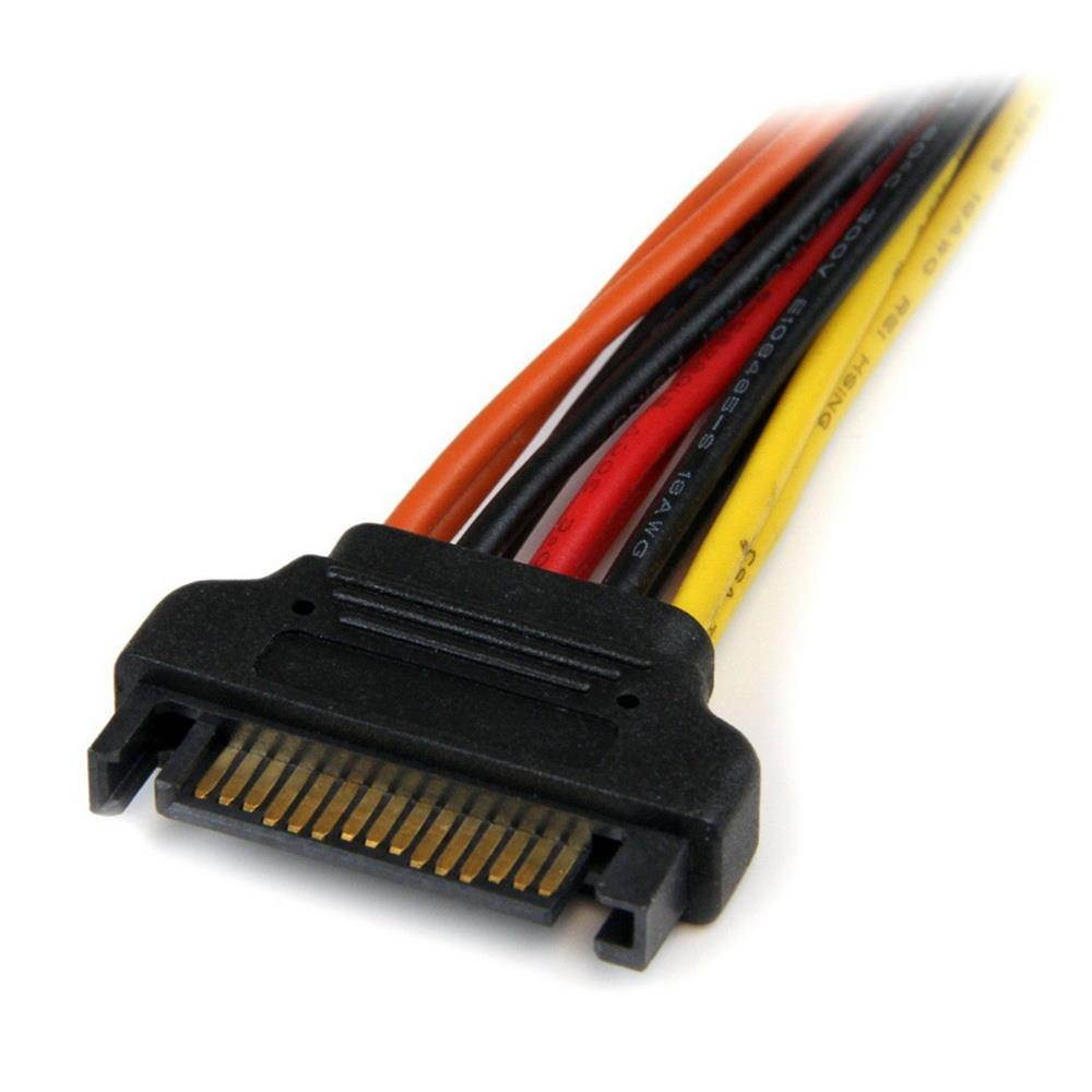 axGear SATA Power Splitter Cable 1 to 2 Adapter SATA 15Pin Power Y Converter Wire 8inch 20cm