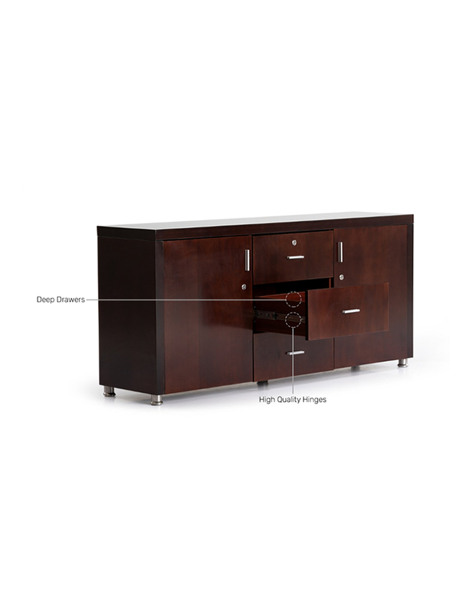 Durian Adroit Red Engineered Wood & Veneer Back Storage