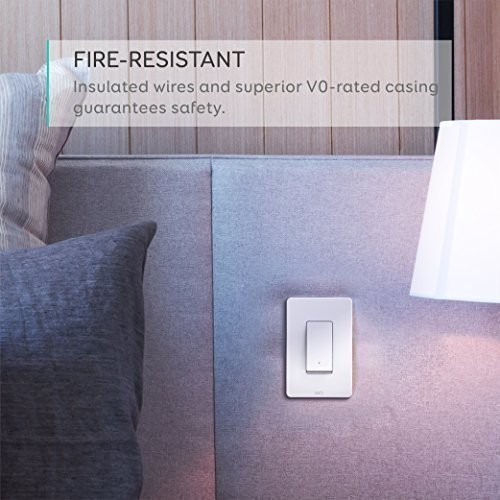 eufy WiFi Smart Light Switch By Anker, Amazon Alexa & Google Assistant Compatible, Single Pole, Requires Neutral Wire,100~120V AC, 15A