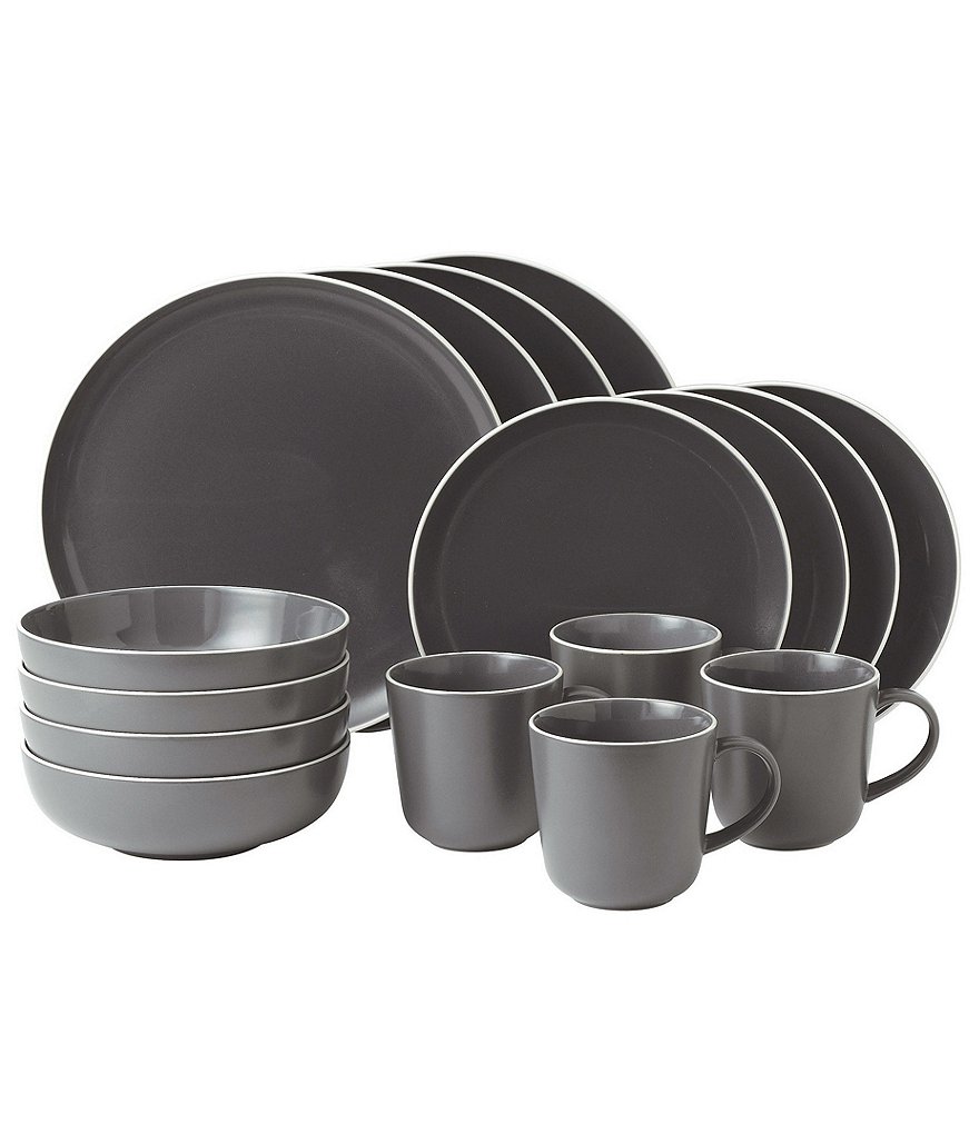 Gordon Ramsay by Royal Doulton Bread Street Slate 16-Piece Set Dinnerware Set