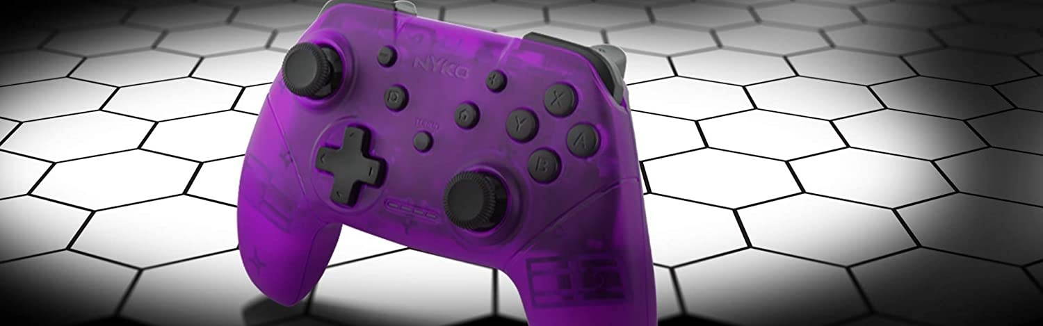 Nyko Wireless Core Controller - Bluetooth Pro Controller Alternative with Turbo and Android/PC Compatibility for Nintendo Switch - Purple