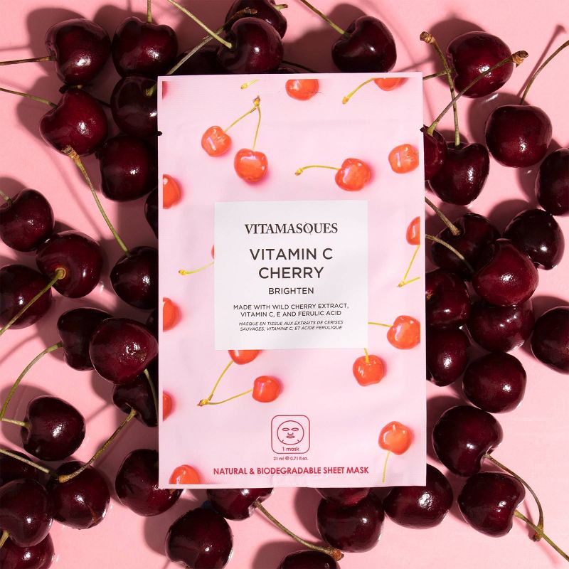 Vitamasques Vitamin C Cherry Sheet Mask - 0.71 fl oz