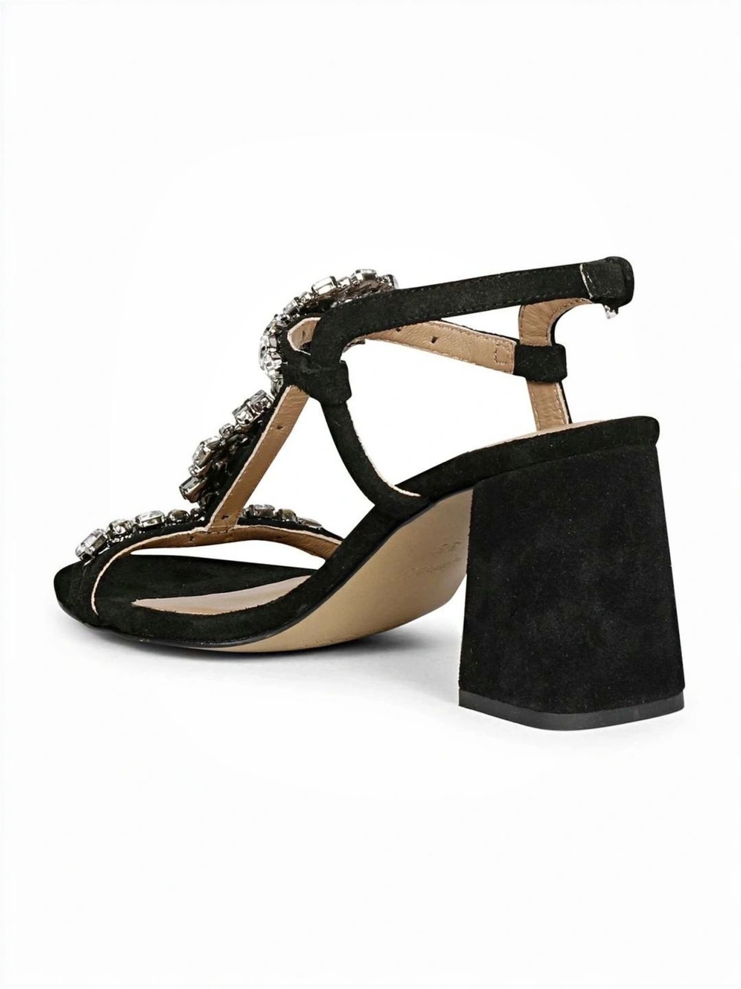 Saint G Women's Black Ankle Strap Sandals