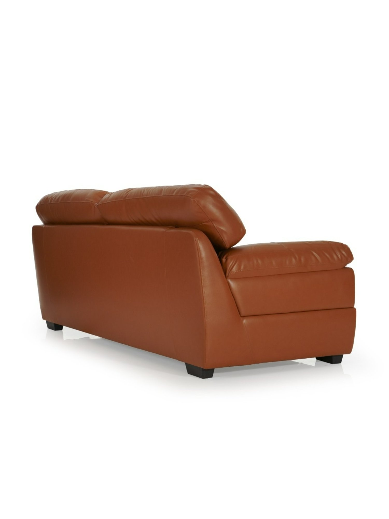 Durian Hensley Contemporary Tan Brown Leather 3 Seater Sofa