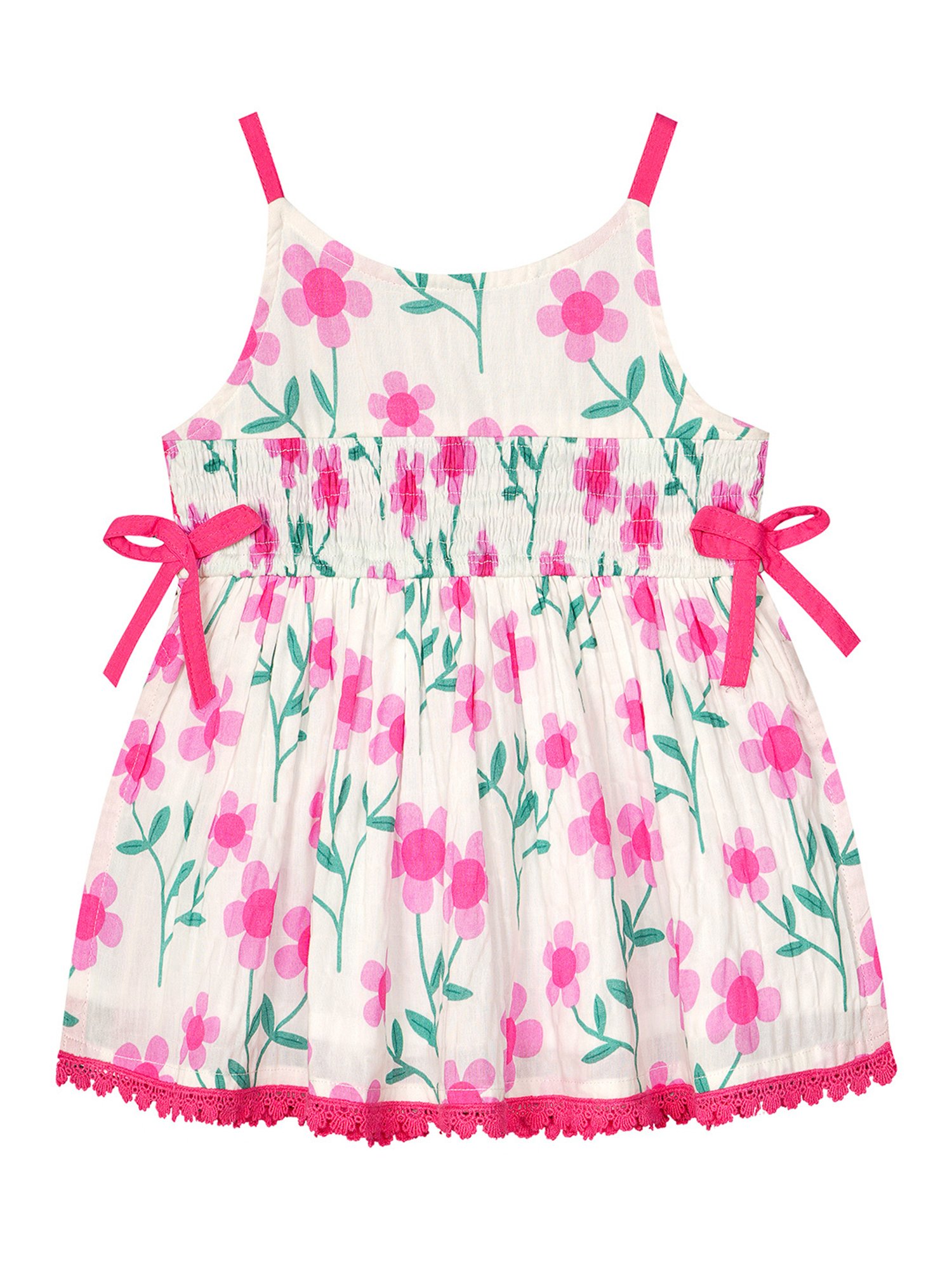 Budding Bees Kids Pink Floral Print Top with Pyjamas