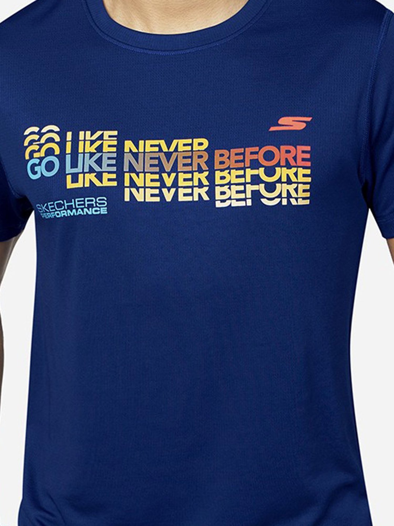 Skechers Blue Regular Fit T-Shirt