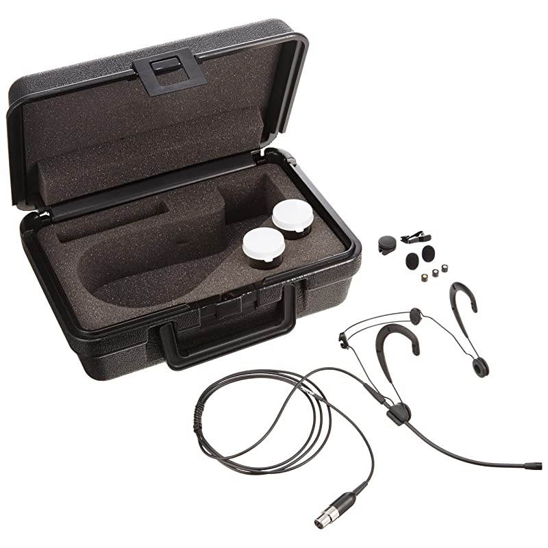 WBH53B Omnidirectional TQG Subminiature Electret Headworn Condenser Microphone for Speech Applications - Black (Wireless Bodypack Transmitter Sold Separately)
