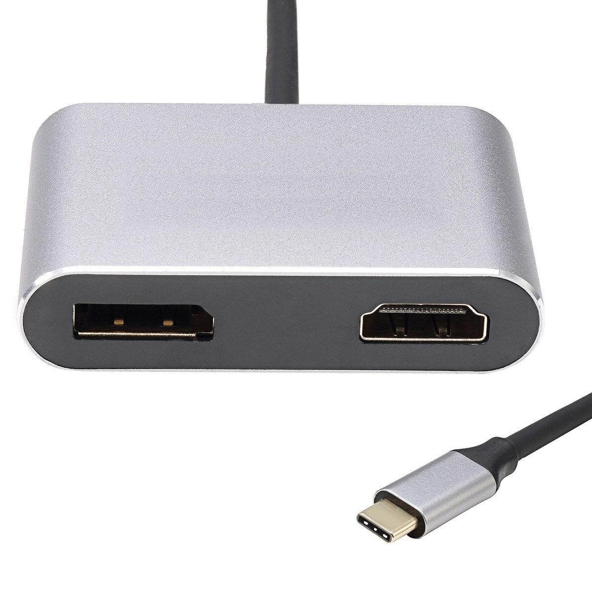 USB 3.1 USB-C to HDMI 4K 30Hz / DisplayPort DP Video Converter Adapter White for New Macbook
