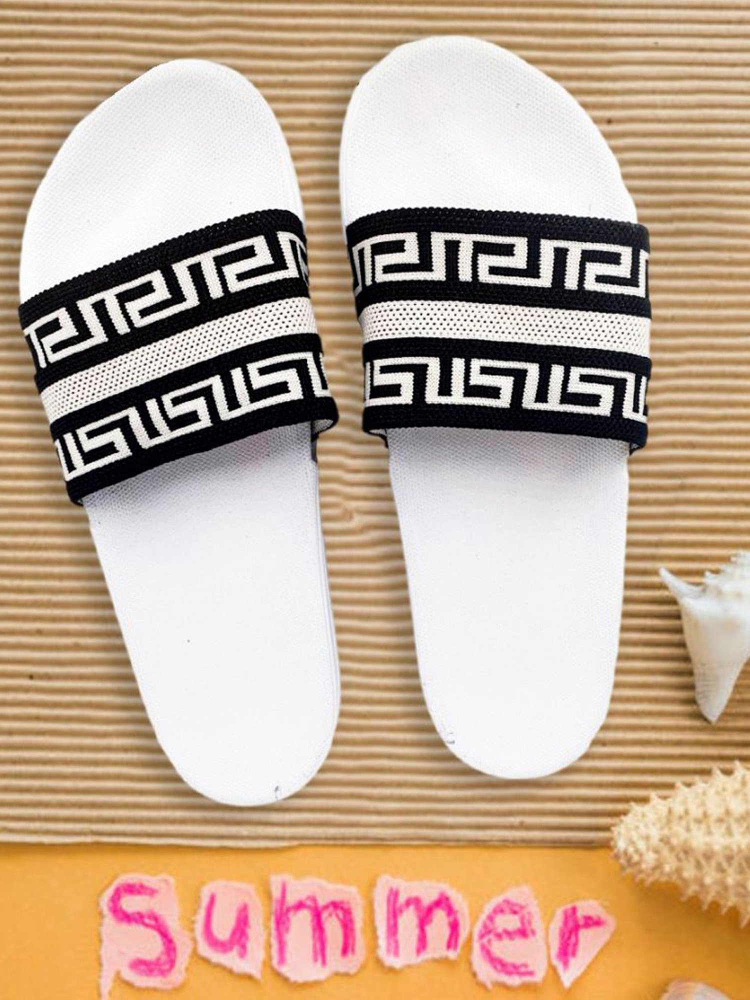 Pampy Angel Men's White Casual Slides