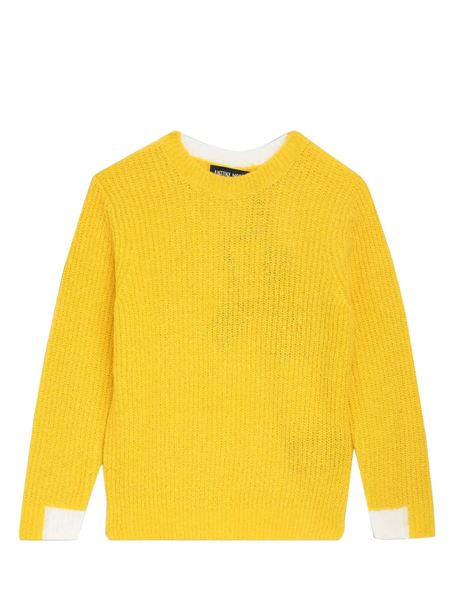Antony Morato Kids Yellow Solid Full Sleeves Sweater