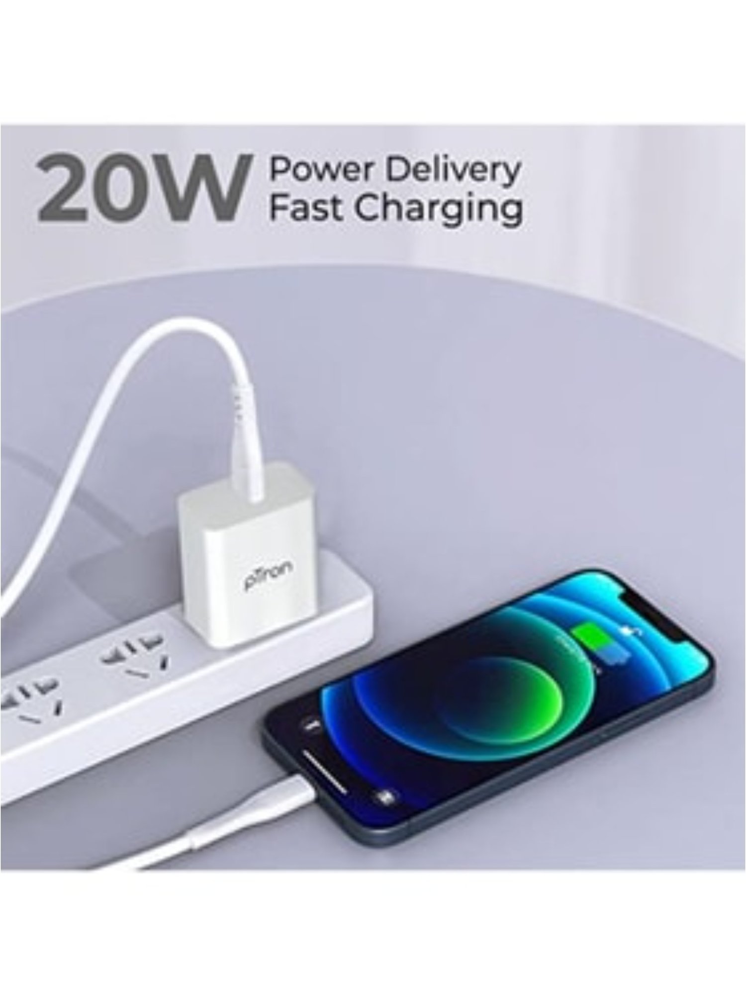 PTron Volta FC14 20W Fast PD-Type-C Charger Adapter with Fast Charging (Charger Only) - White