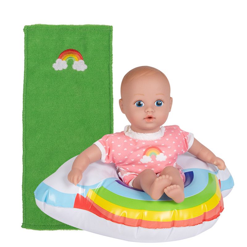 Adora Water Baby Doll, SplashTime Baby Tot Over The Rainbow, 8.5 inch Baby Doll for Water Play. Quick Dry & Machine Washable. Perfect Bath Toys for 1 Year Old and Over