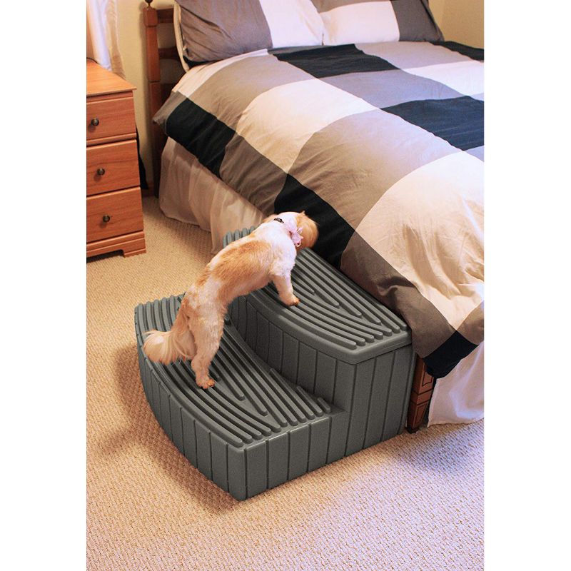 Good Ideas Sora Steps Lightweight Weatherproof Outdoor & Indoor Storage Step, Gray