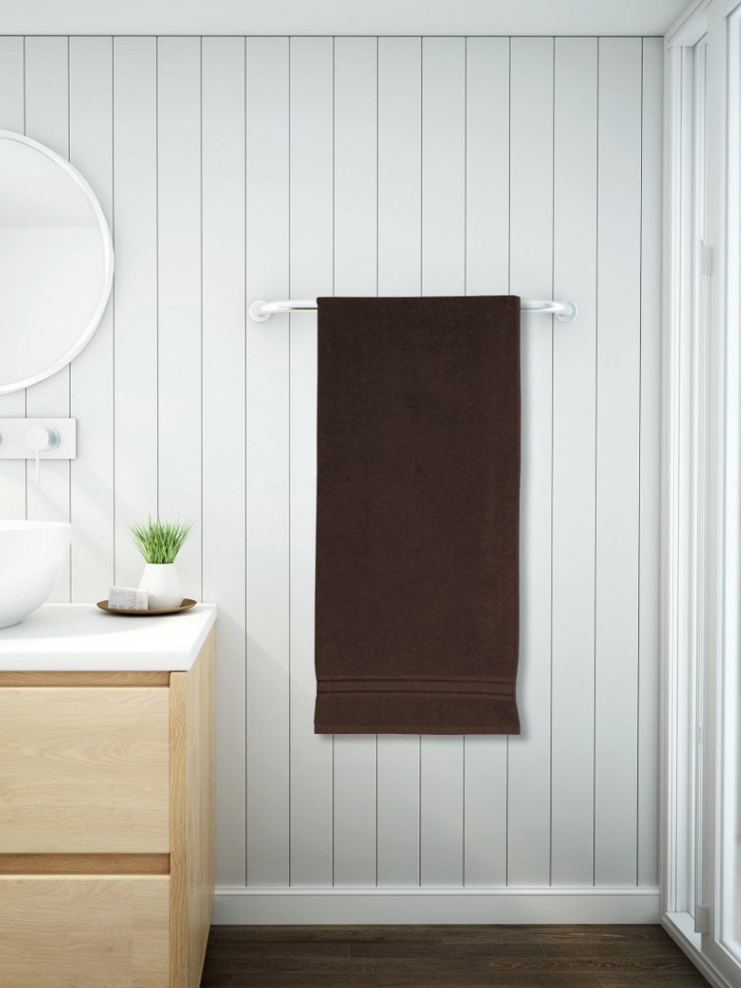 Spaces Day2Day Brown 400 GSM Cotton Bath Towel