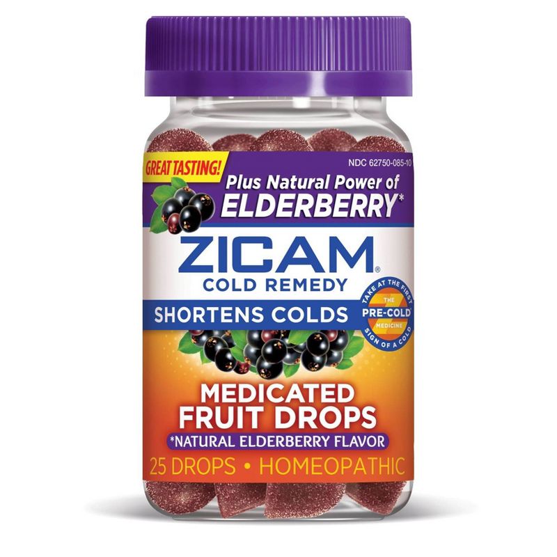 Zicam Medicated Fruit Drops - Elderberry - 25ct