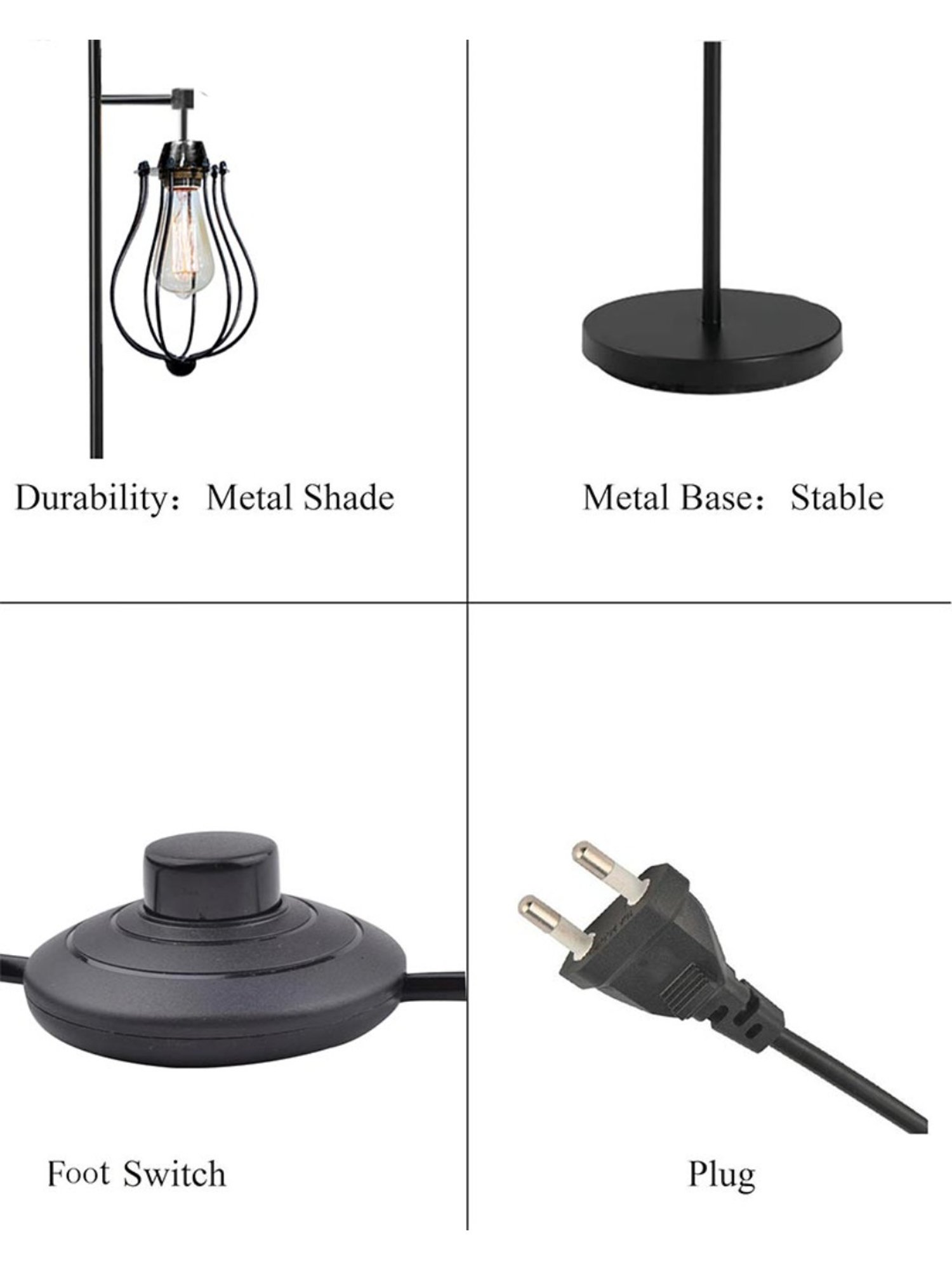 Homesake Black Metal Tree Floor Lamp