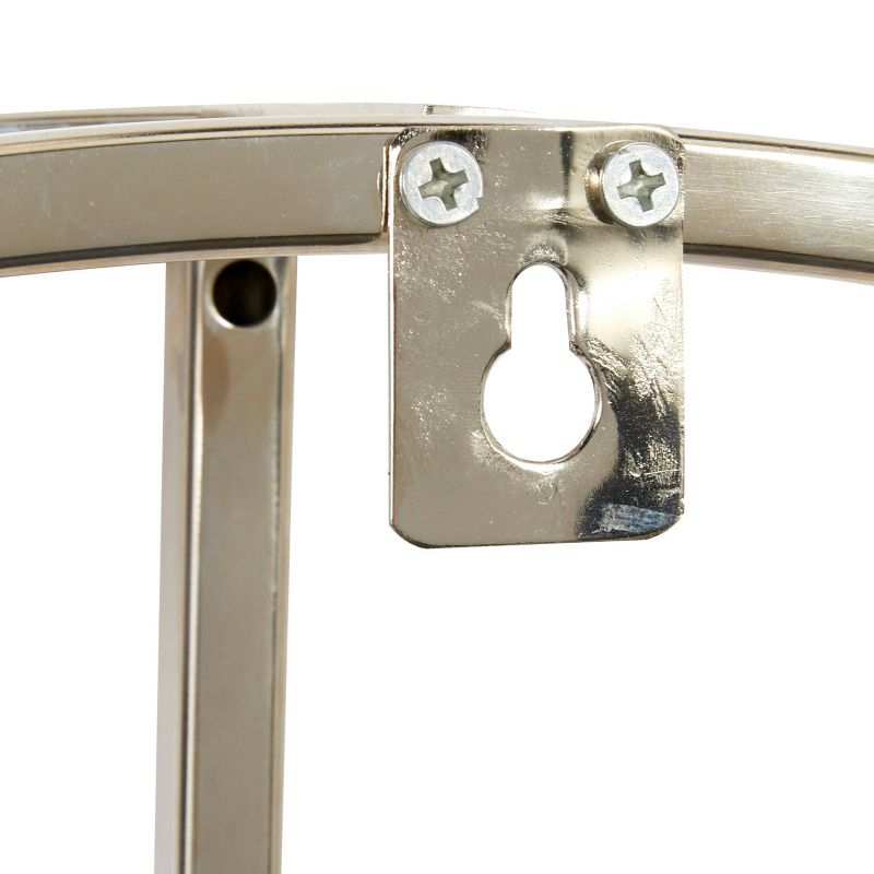 30" x 30" Modern Round Metal Floating Wall Clock Silver - Venus Williams Collection