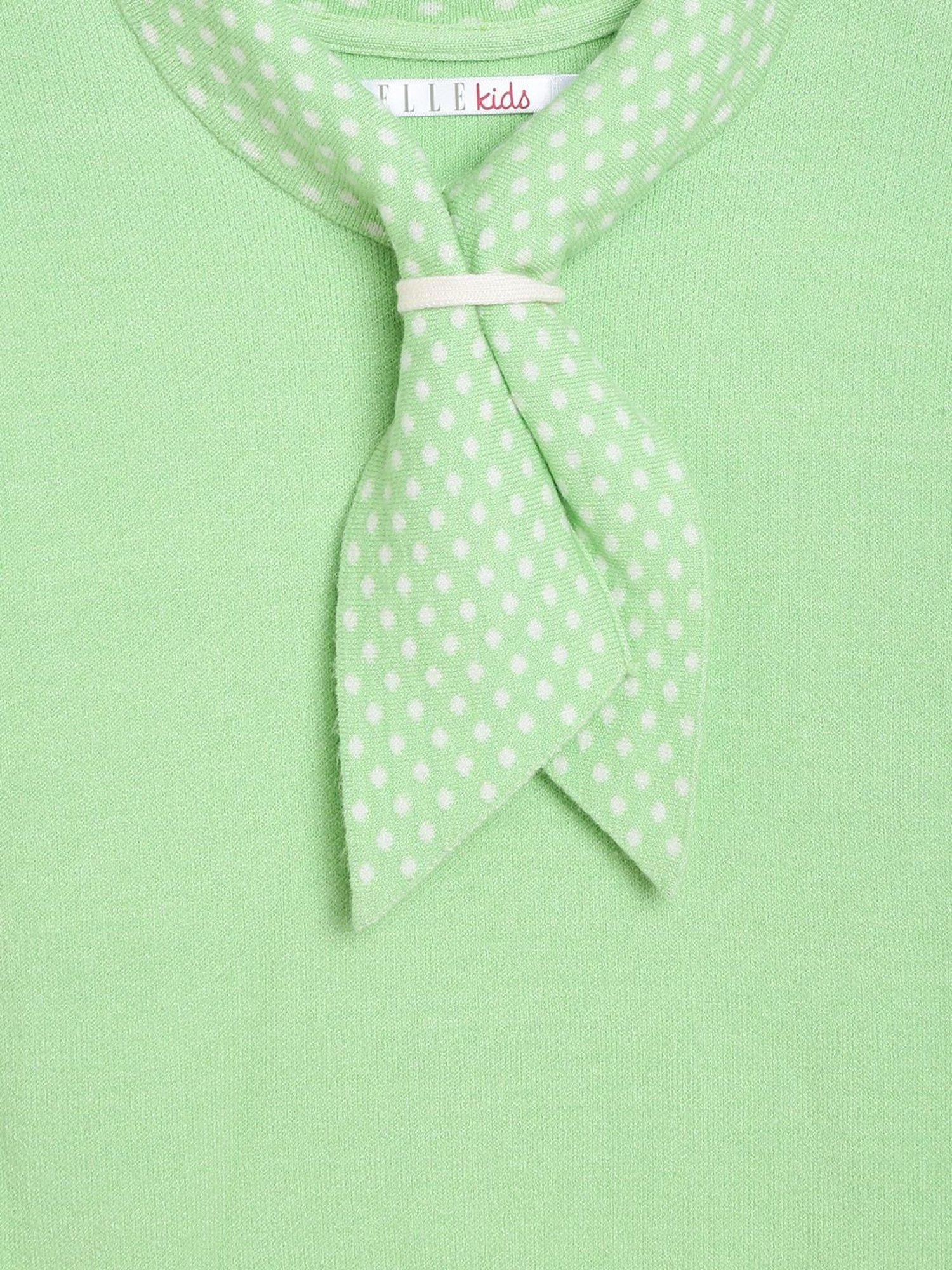 Elle Kids Black Solid Full Sleeves Sweater