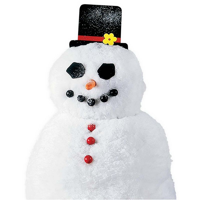 HearthSong - Decorate-a-Great Snowman Kit, Includes 40 Different Painted Wood Features with Storage Bag