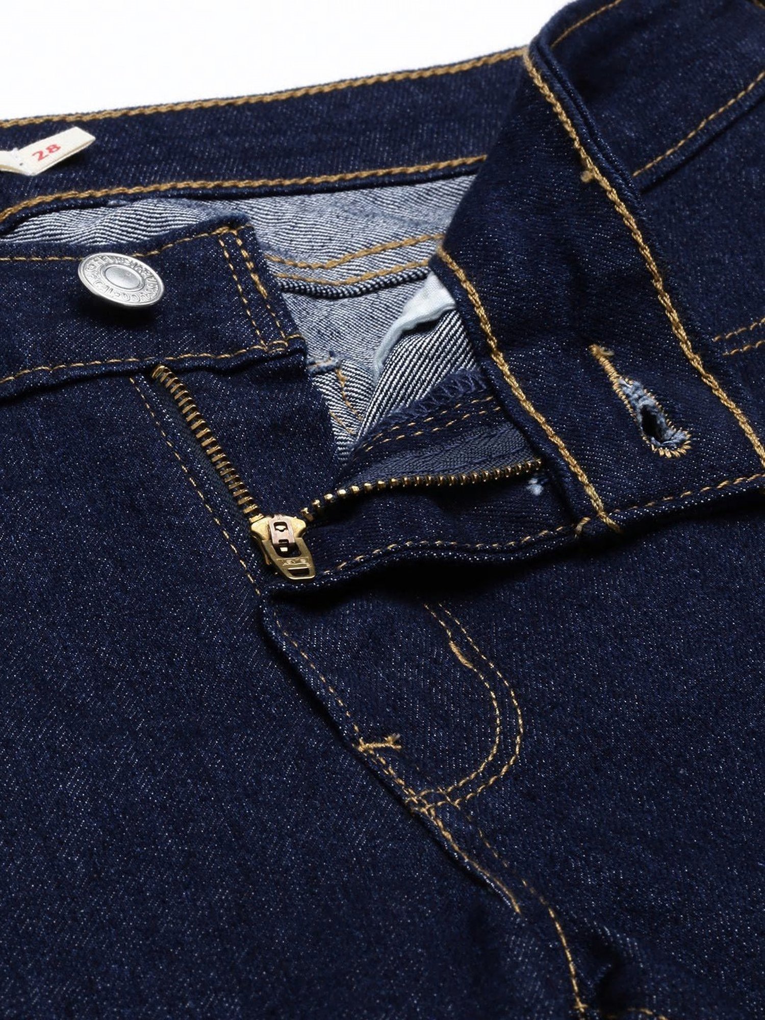 Levi's 711 Dark Blue Skinny Fit Lightly Washed Jeans