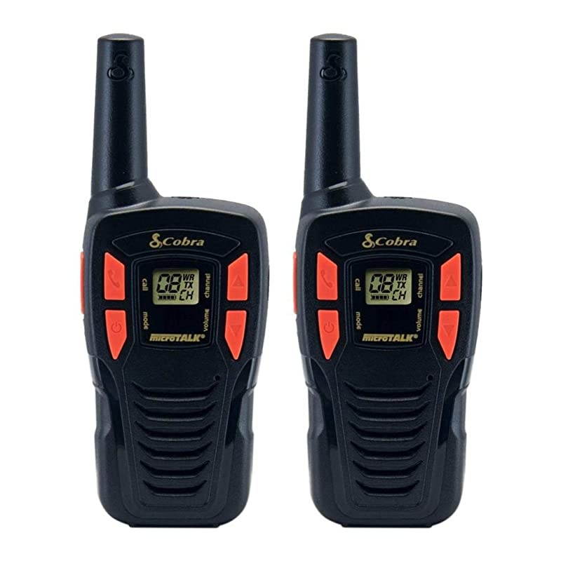 ACXT145 Walkie Talkies - Rechargeable, Long Range 16-Mile Two-Way Radio Set ( 2 Pack ) , black