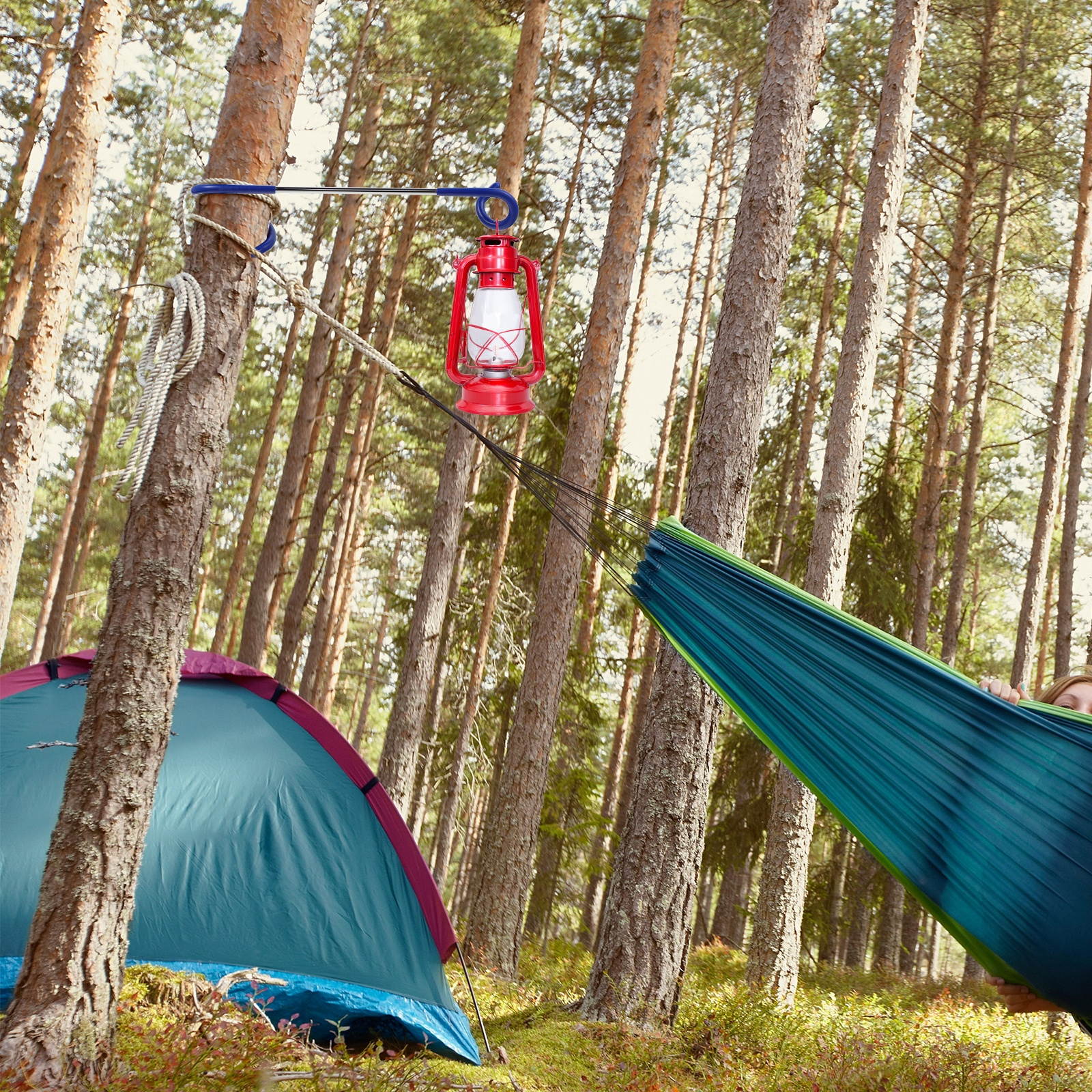 2pcs Light Hooks Durable Good Useful Fine Spiral Lamp Hanger Tent Lamp Hooks Camping Light Hooks