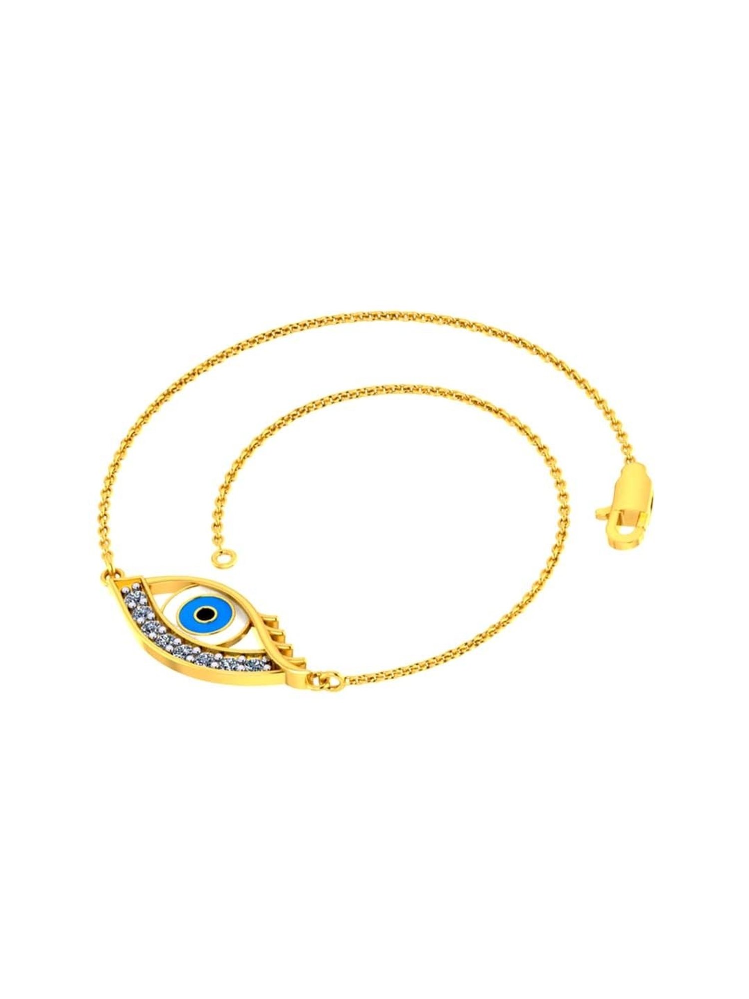 Mia by Tanishq Cupid Charm 14k Gold & Diamond Bracelet for Women