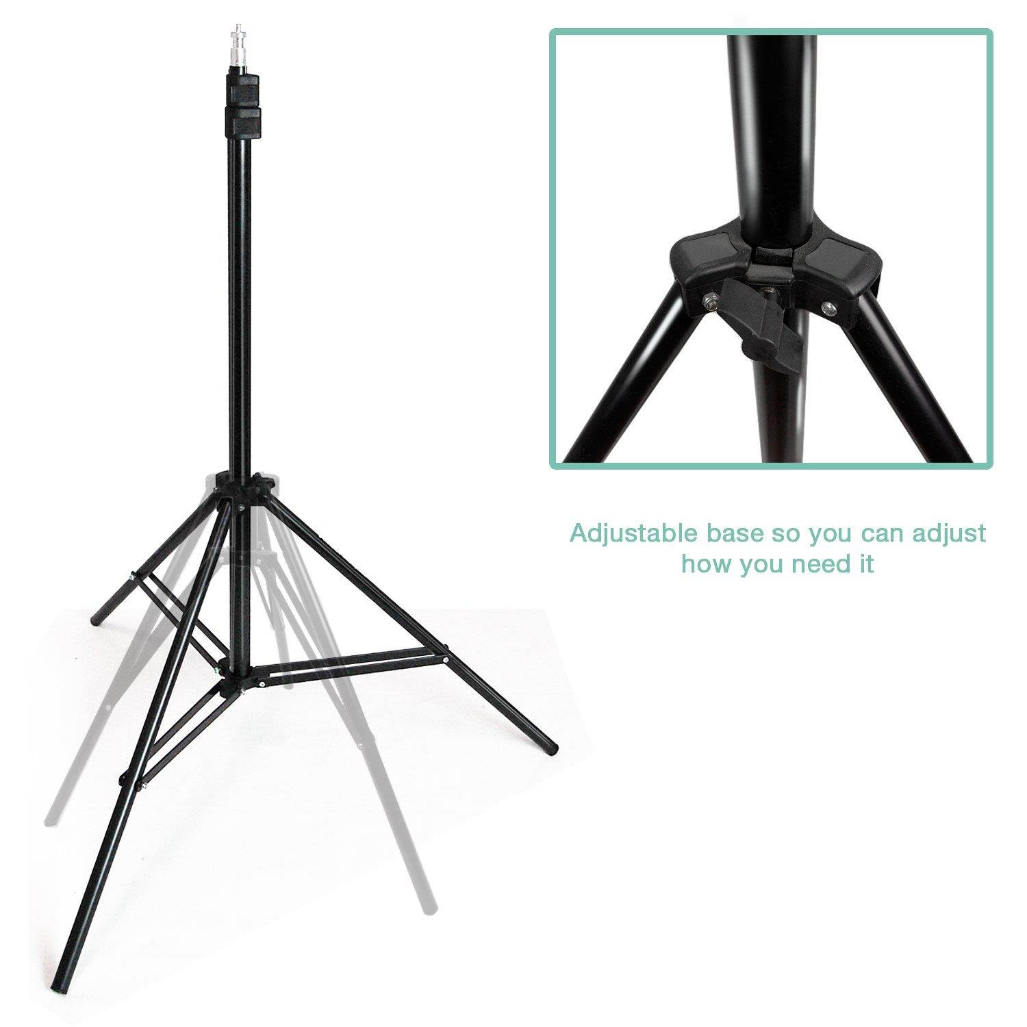 LimoStudio [2-Pack] Adjustable Photography Studio Light Stand with 86.5" Max Height and Convenient Carry Case Bag for Photo Video Lights and Equipment, AGG2696