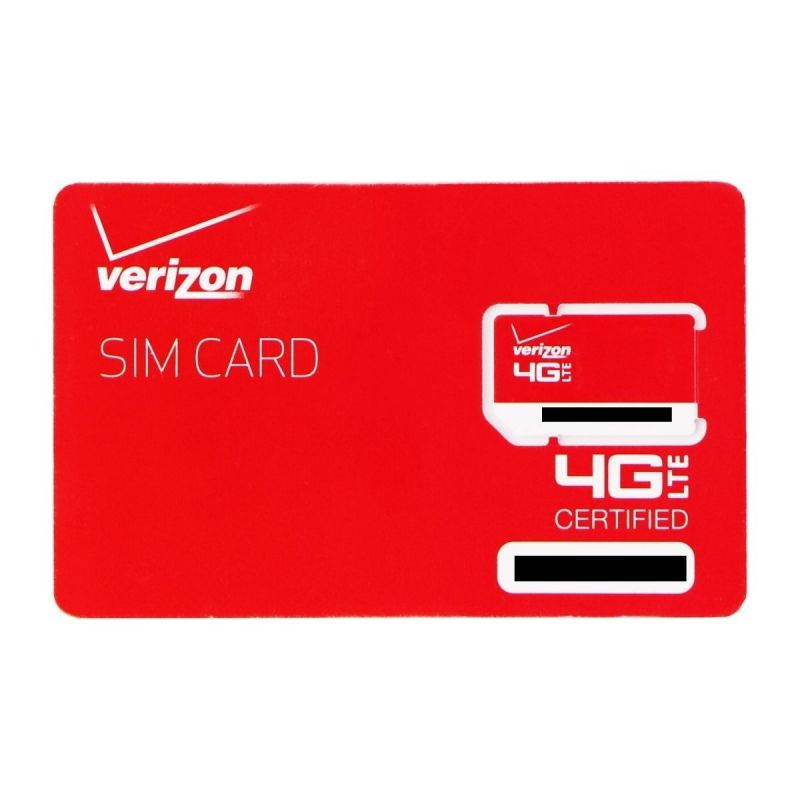 Verizon VMOVESIMXBK2FHW VZNCEL SIM 2FF 4G LTE