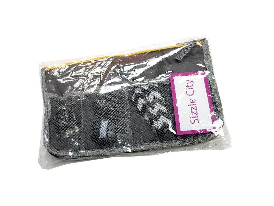 Sizzle City nurse badge holder, nurse badge reel, retractable badge clip, handbag organizer, stethoscope name tag (Nurse Gift Set_Black)