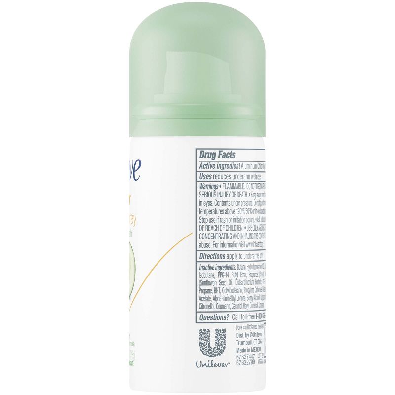 Dove go Fresh Cool Essentials 48-Hour Antiperspirant & Deodorant Dry Spray - Trial Size - 1oz