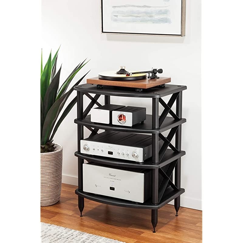 Vulcan X Four Shelf Audio Rack (Rosenut)