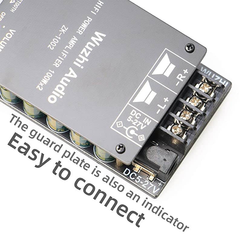 Bluetooth Amplifier in Wall, Home Stereo Audio System, 5 Inches Video Player with Touch Screen, Black, BM207M