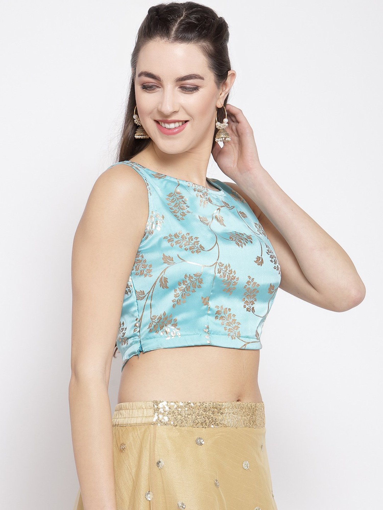 studiorasa Blue Printed Choli