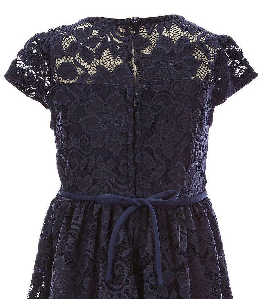 Xtraordinary Little Girls 4-6X Illusion Lace Tiered Fit-And-Flare Dress