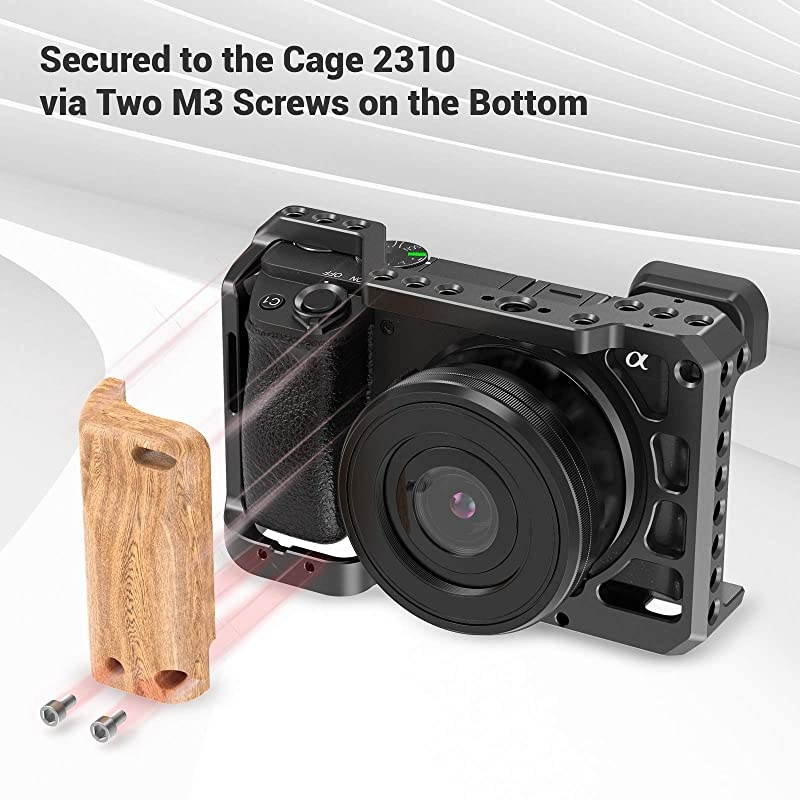 Wooden Handle Handgrip for Sony A6400 Cage APS2318