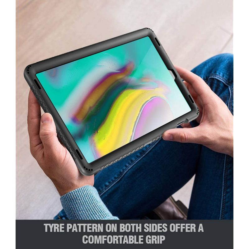 Galaxy Tab S5E Case, Poetic Heavy Duty Shockproof Kids Friendly Silicone Case Cover, TurtleSkin Series, for Samsung Galaxy Tab S5E 10.5 Inch (SM-T720/T725) 2019 Release, Black