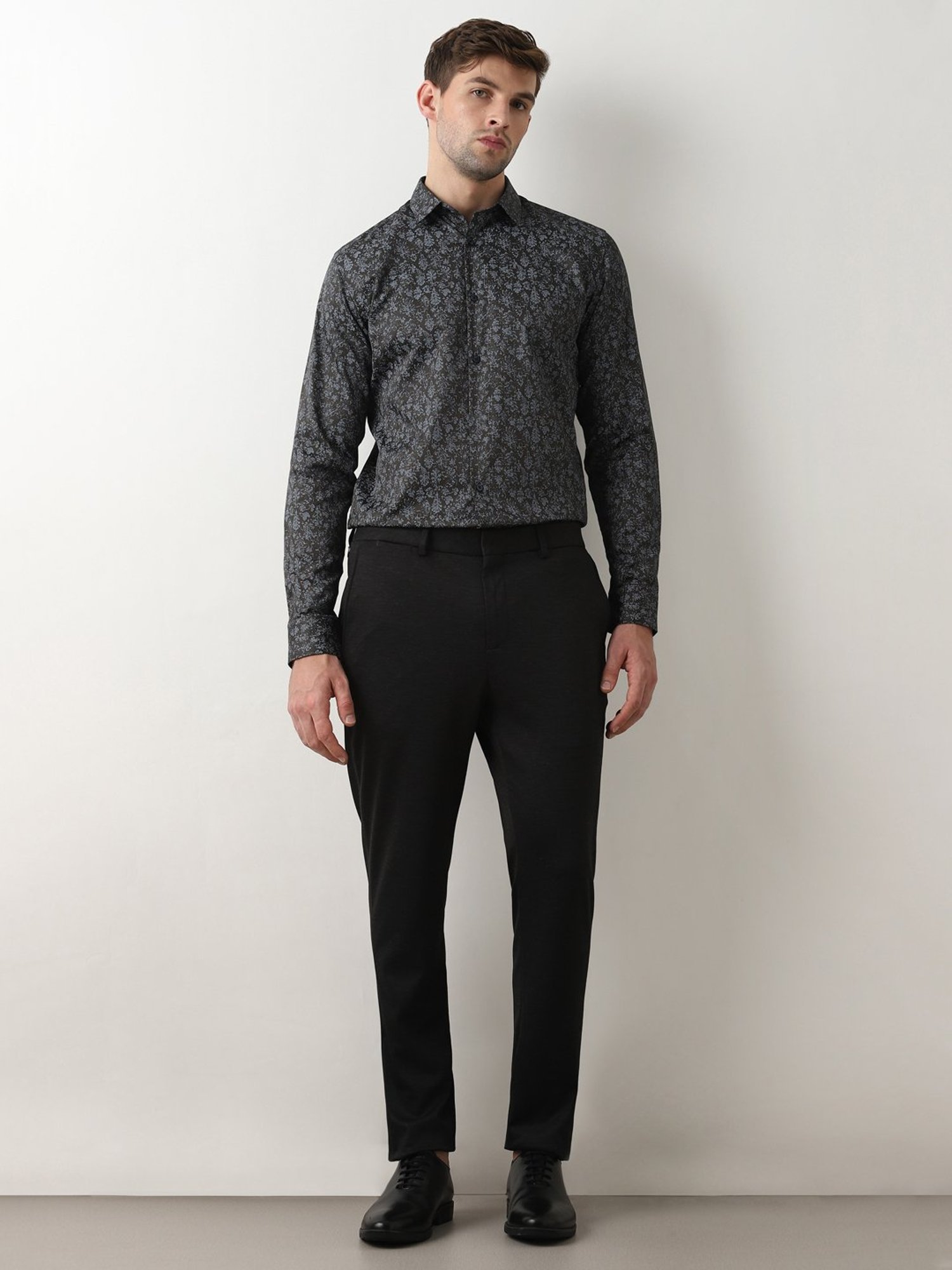 Arrow Sport Dark Green Cotton Slim Fit Shirt