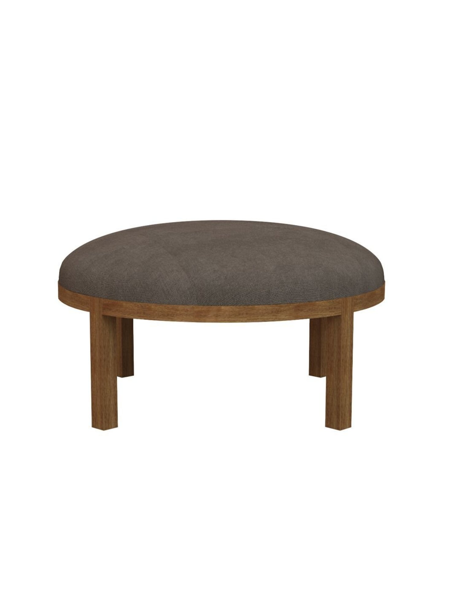 Chumbak Bohemian Coal Brown Sheesham Wood Ottoman