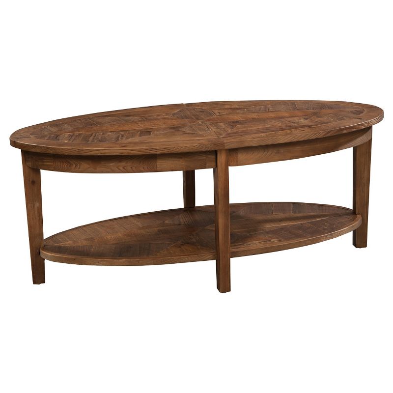 48" Revive Reclaimed Oval Coffee Table Natural - Alaterre Furniture