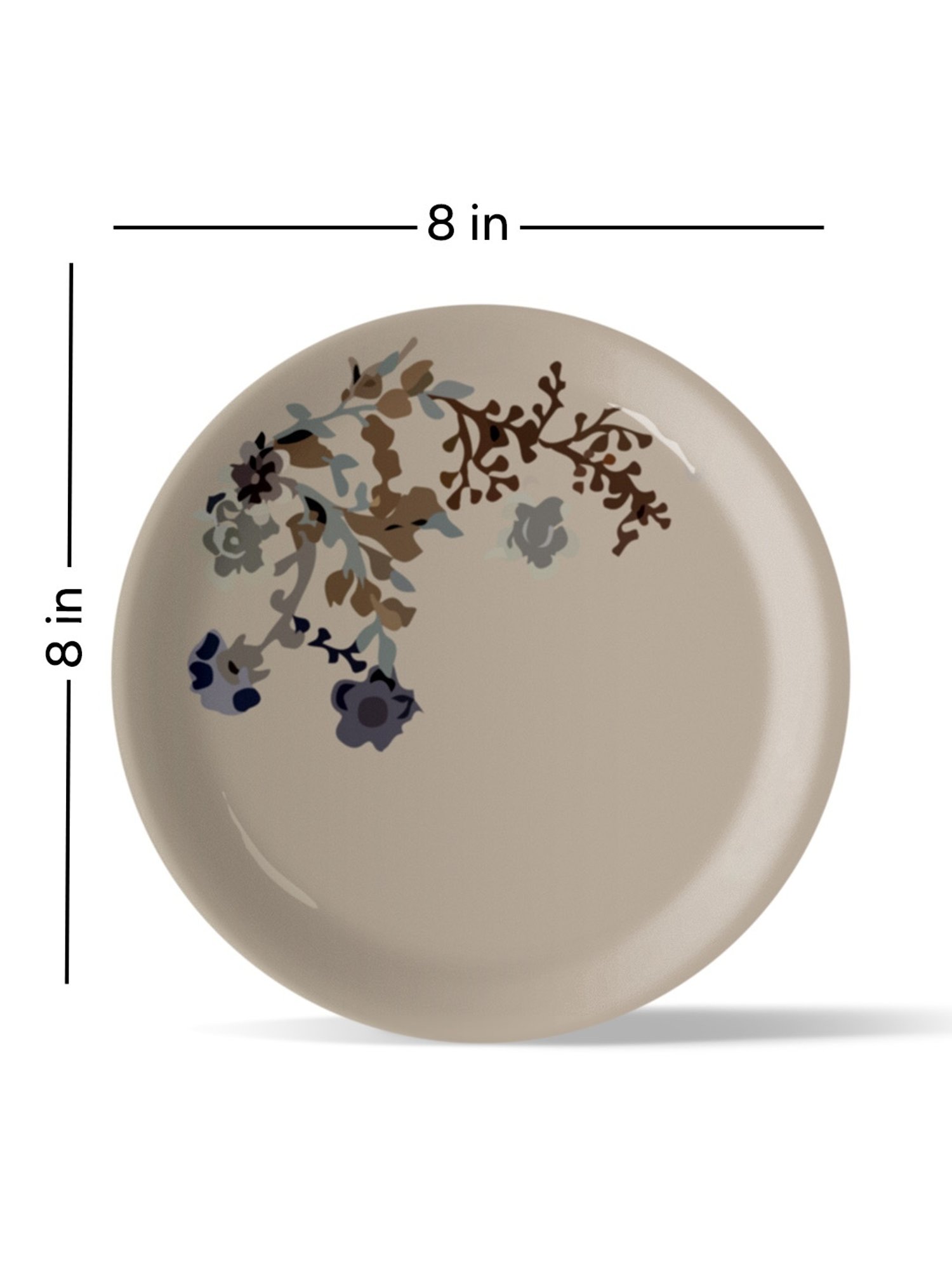 Nestroots Classic Floral Multicolor Porcelain Wall Plate