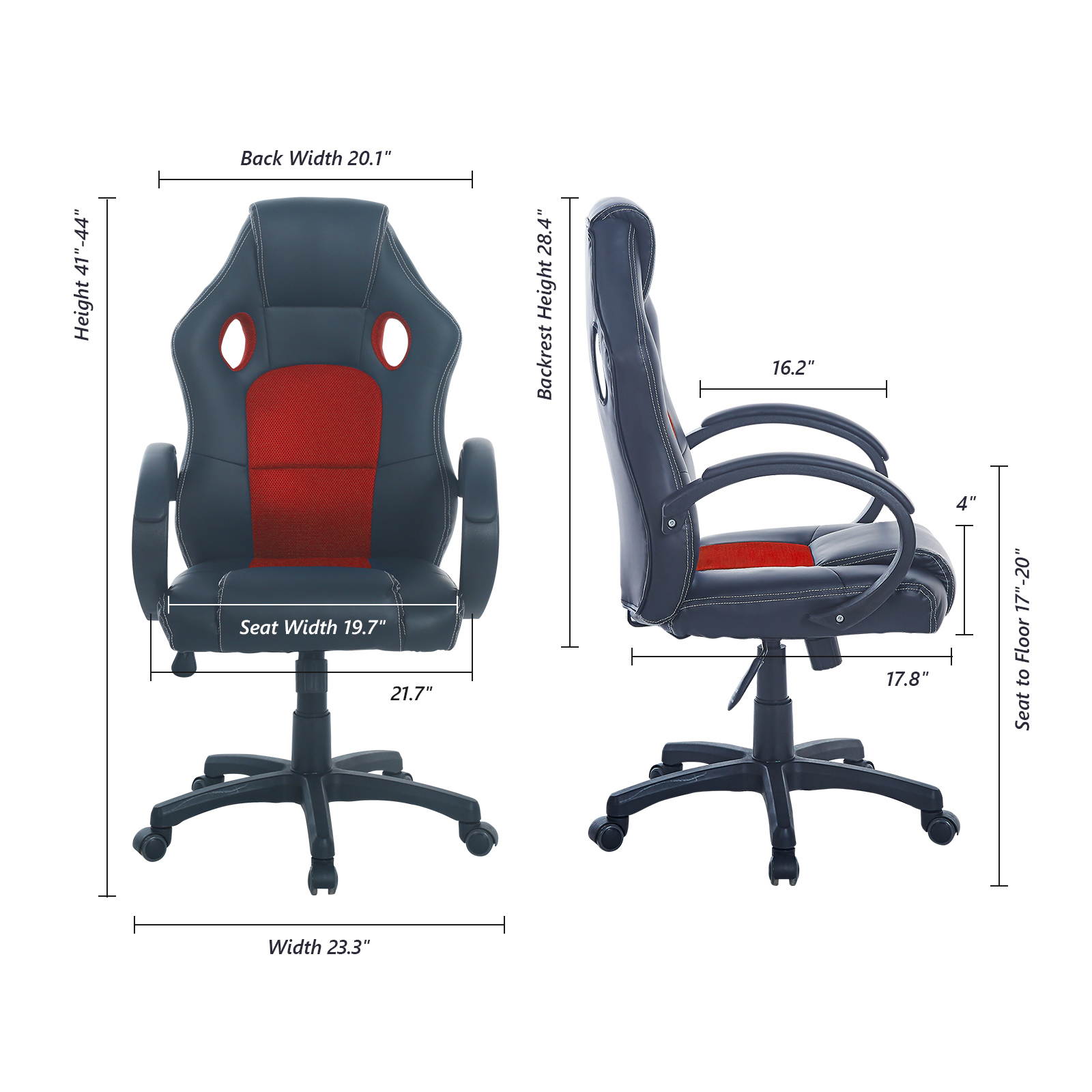 Modern Gaming Chair for Kids Boys Girls Teens High Back Ergonomic Swivel Racing Computer Chair, Height Adjustable,Office Chair PC Gaming Chair Cheap Desk Chair Ergonomic PU Leather Executive Computer