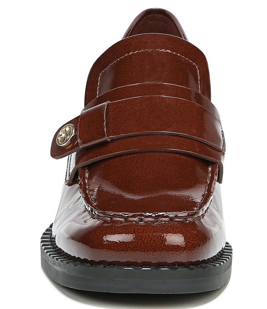 Franco Sarto Rozette Crinkle Patent Leather Loafer Pumps